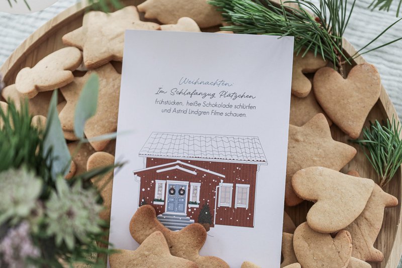 Ansichtkaart - Ontbijtkoekjes in je pyjama