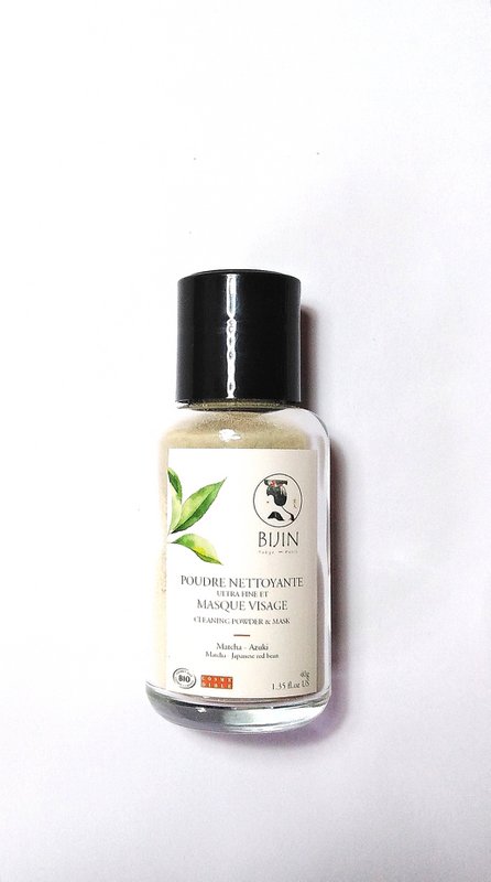 Cleansing powder and matcha face mask