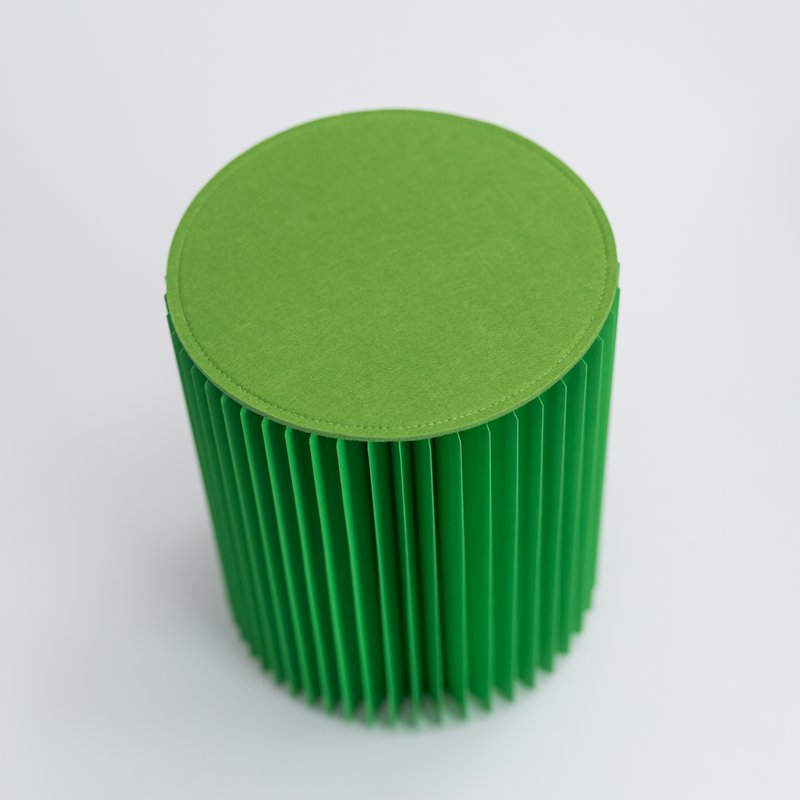 Concertina Papierhocker - Grün