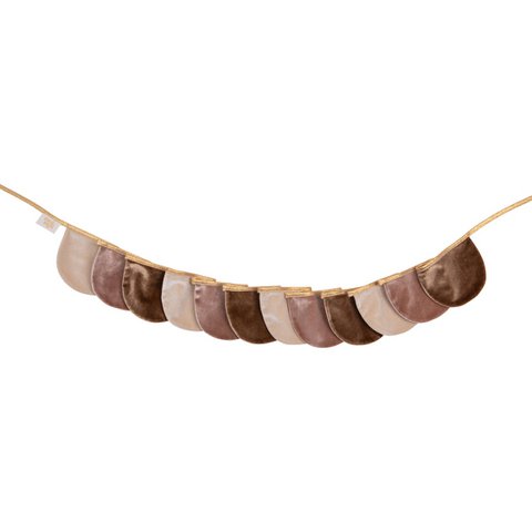 Samtgirlande „Beige Pearl“ mit Halbmonden