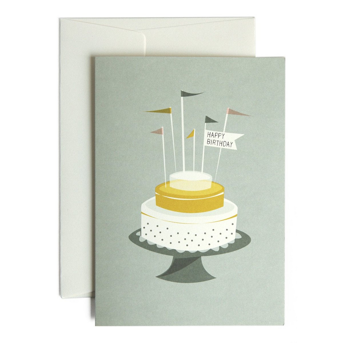Cartolina d'auguri di torta di compleanno