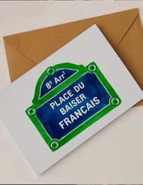 Paris street postcard