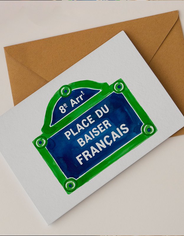Paris street postcard