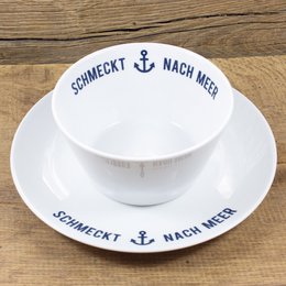 Porcelænstallerken Smager som havet