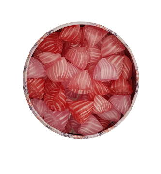 Lavendel Rose Poppy sortiment slik - Metalæske - 200g