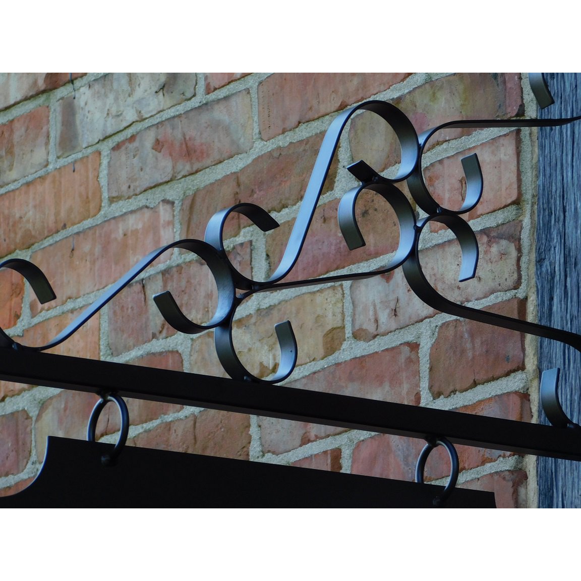 Letrero, placa de identificación, letrero de tienda, Negro - 75 cm - Rectangular - Hierro