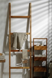 Waffled linen bathroom towel / Small
