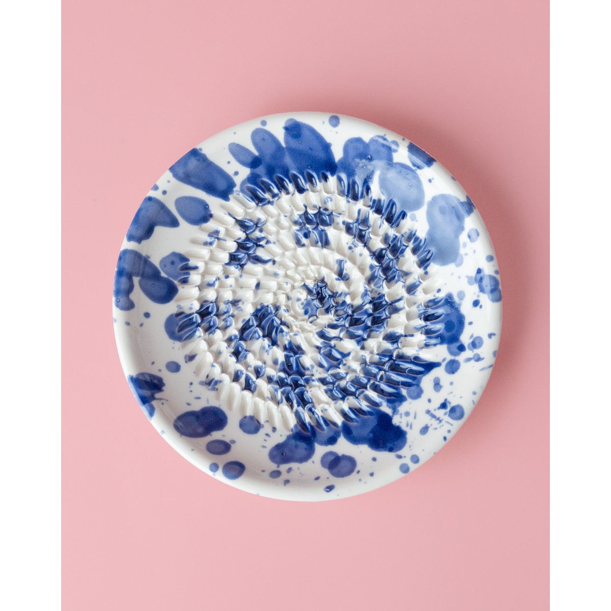 Ręcznie robione ceramiczne naczynie Tarka do czosnku / MAŁA Niebieska PERSIA