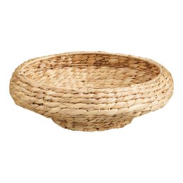 Frellesvig Tray, water hyacinth, natural, ø40x12cm