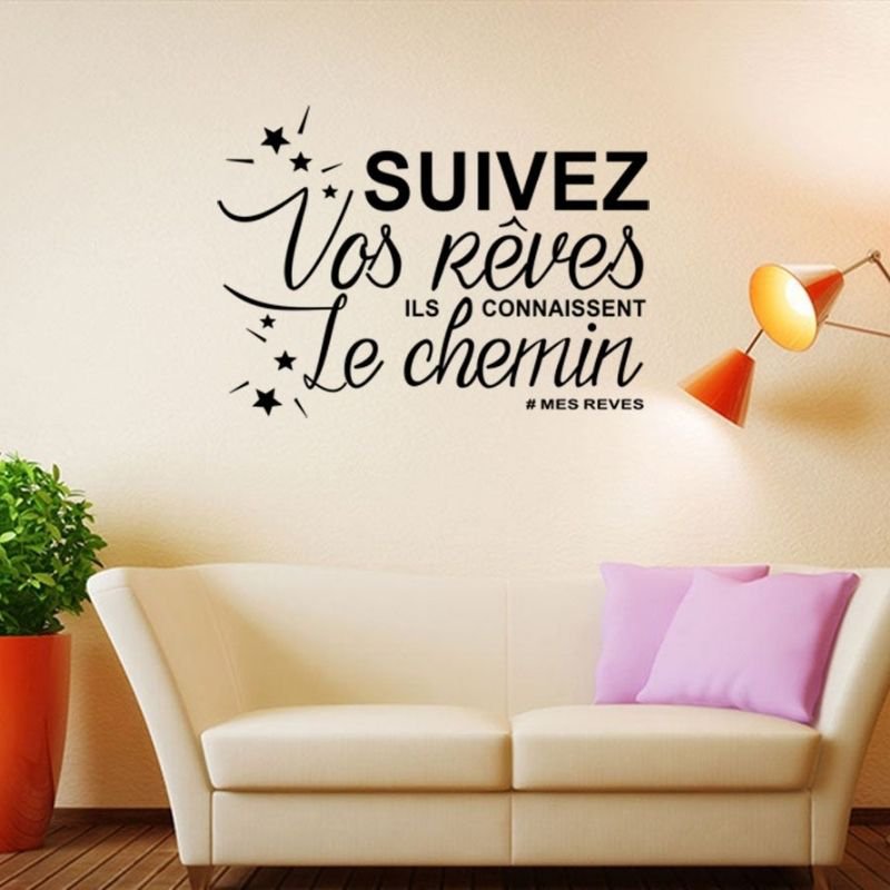 Happiness Quote Wall Sticker Folgen Sie Ihren Träumen