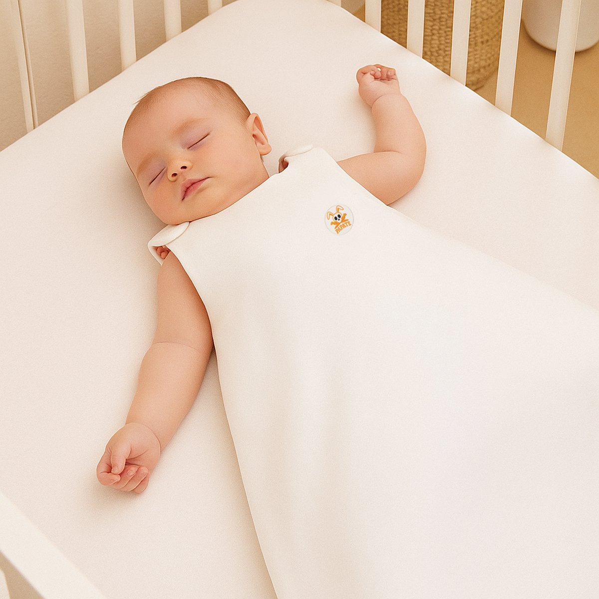Saco de dormir de entretiempo de algodón orgánico Saxe Blanco