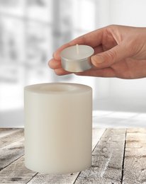 Sin! Teelichthalter Dauerkerze Trend schwarz ∅ 8 cm