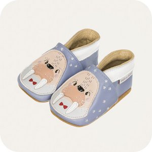 Extra flexibele lederen slippers morse