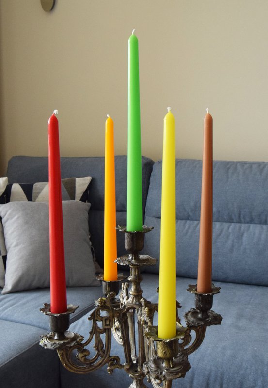 Pastel Color 10" Beeswax Taper Candle - Make your color mix