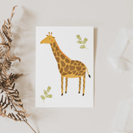 Cartolina Giraffa A6 Cartolina Bambini - Animali Congratulazioni Compleanno