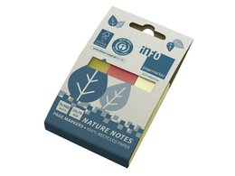 Info Page Marker papier 25x75mm, 3 kleuren recycled 100 vel per kleur