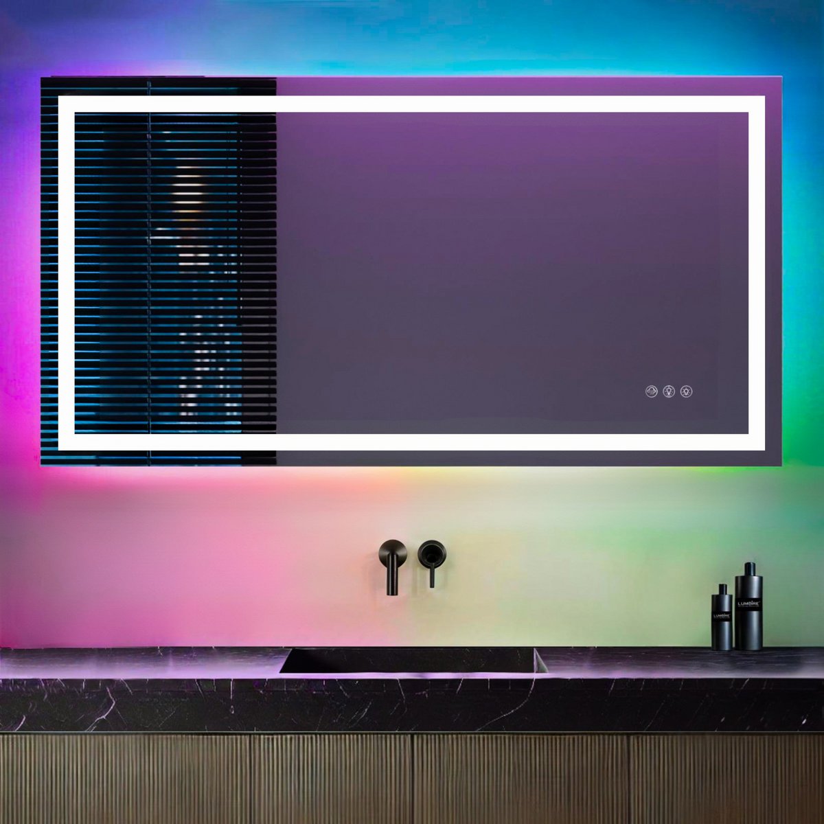 RGB-spiegel Lumoire Matrix horizontaal 120 cm