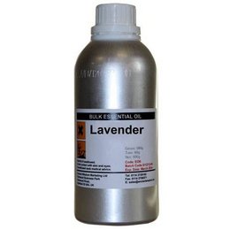 Lavender essential oil in a 0.5kg bottle. Lavender oil with a floral, calming aroma. Suitable for aromatherapy, skincare, and other personal care applications.