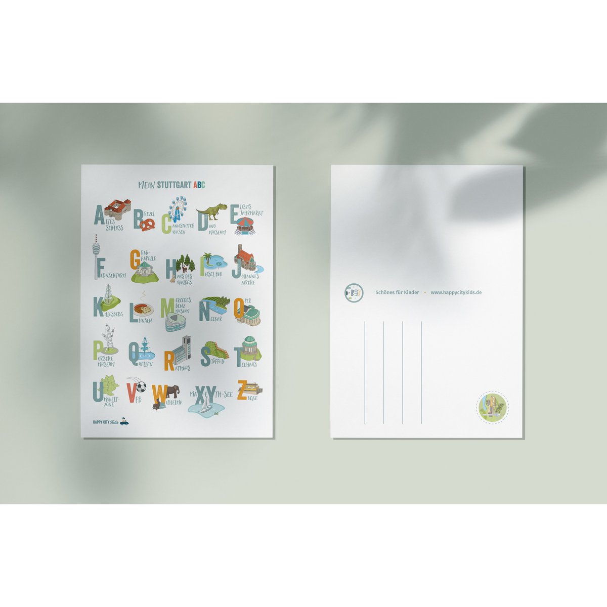 STUTTGART ABC-Postkarte