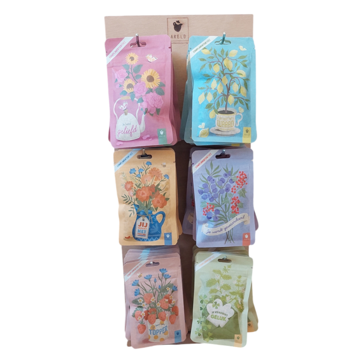 Display - 6 Haken - 2 x 3 - Bags Tea