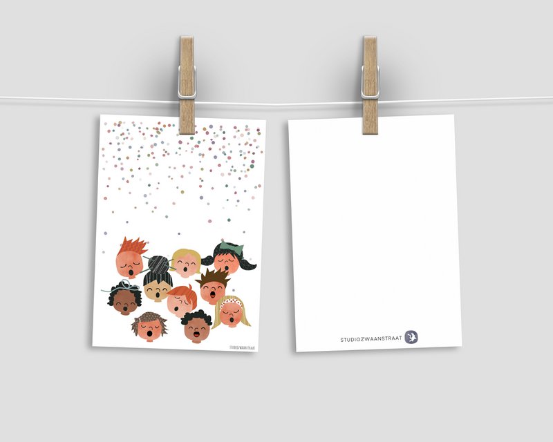 Postkarte 'Partyleute'