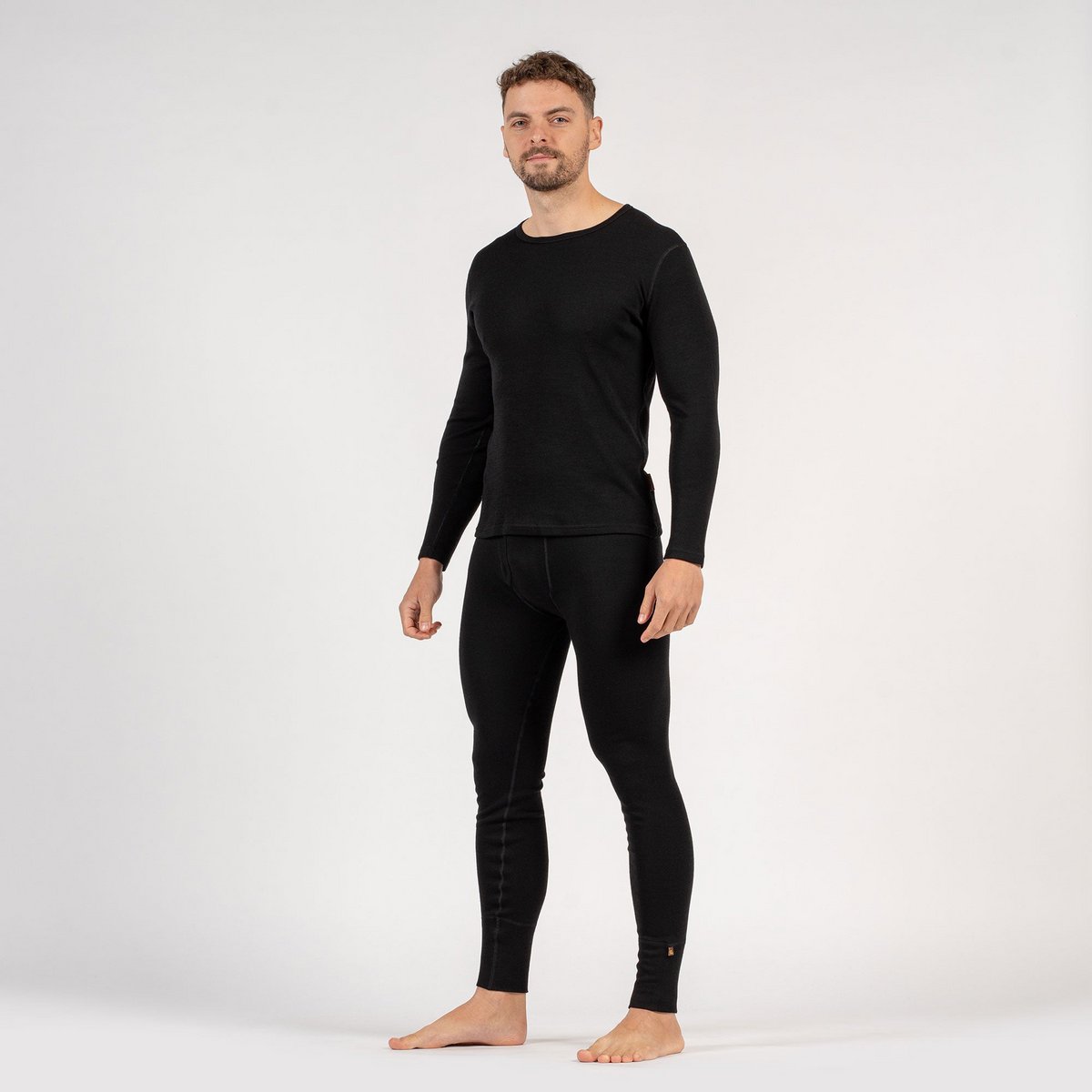 Men's Long Sleeve Set 250 Merino Black