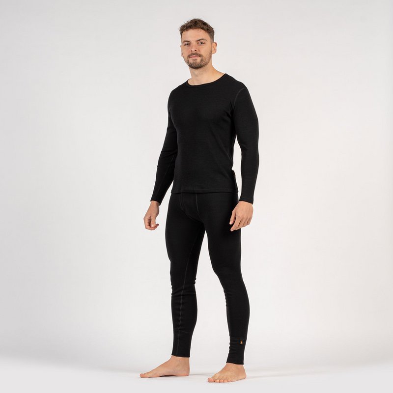 Men's Long Sleeve Set 250 Merino Black