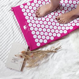 Tappetino e cuscino per digitopressione BON - Rosa