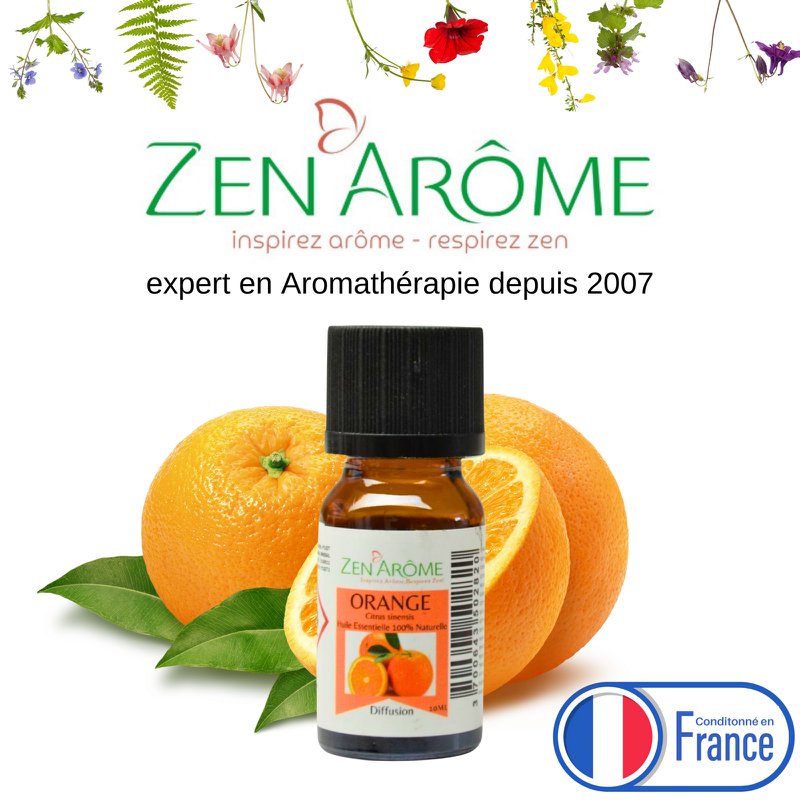 Essential Oil – Sweet Orange - 10 ml – Use for Diffusion – Packaged in France