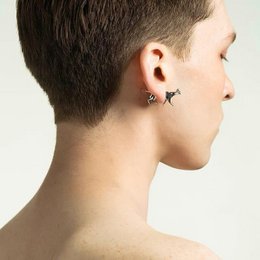 Whimsical Cat & Dog Front Back Earring
