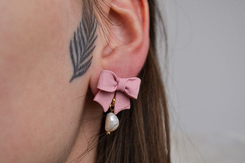 Coquette øreringe i pink