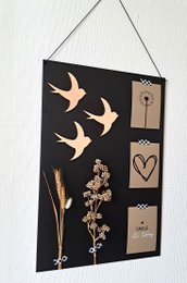 Memoboard schwarz 60 x 40cm