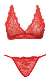 Ouno - J5295 - Sexy lingerie set - 2 parts - size L/XL - Red - Colour giftbox