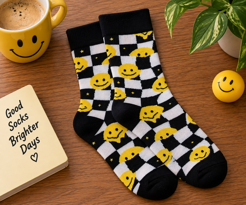 Tintl socks | Black & white - Smiley