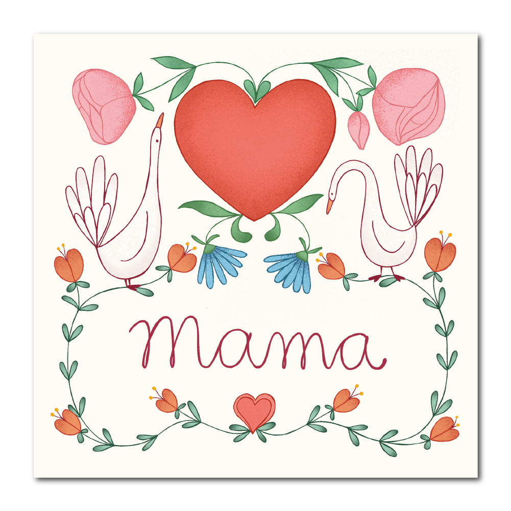 Tile mama with heart and gosjes
