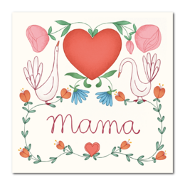 Tile mama with heart and gosjes