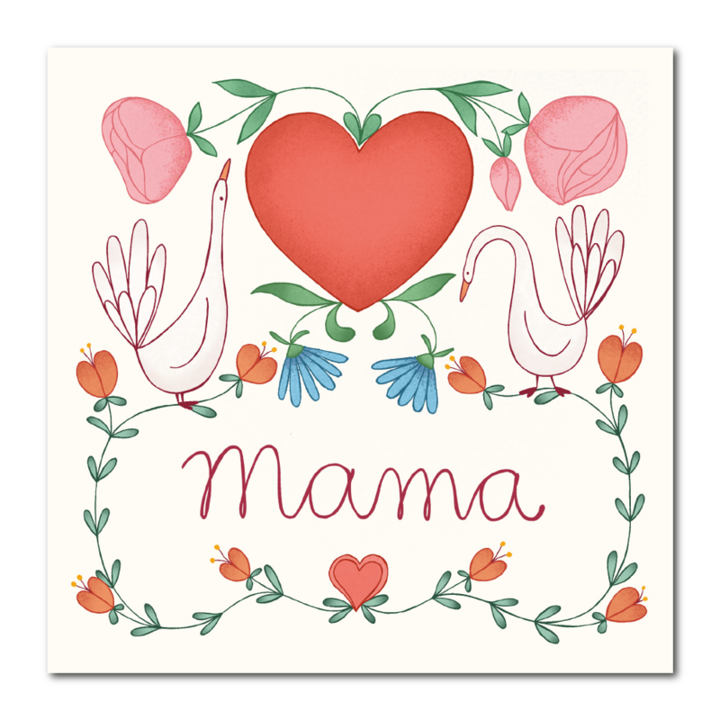 Tile mama with heart and gosjes