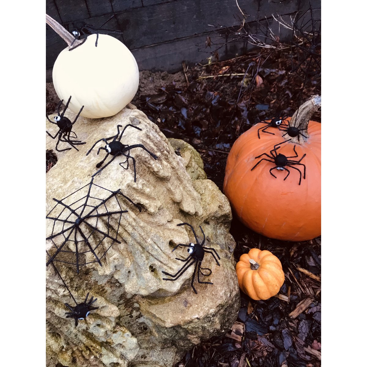 Handmade Felt Hanging Halloween Spider Decoration