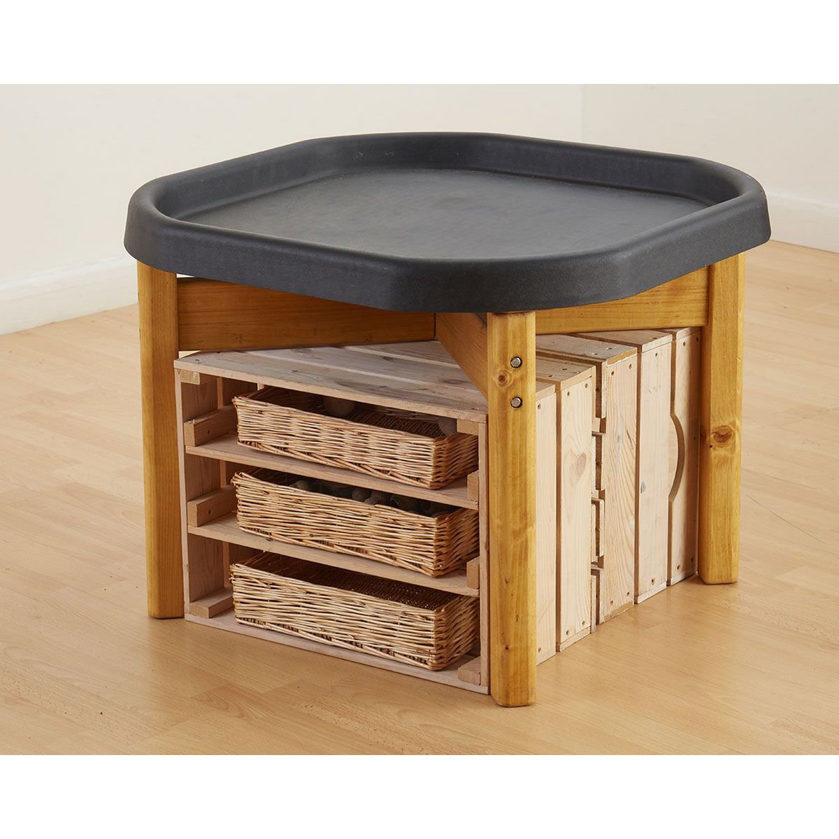 Gemütlicher Mini -Tuff -Spot -Tablett Holzstandard - Discover Table Kleinkind 50 cm