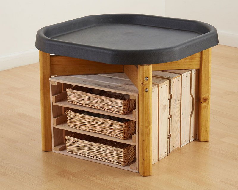 Gemütlicher Mini -Tuff -Spot -Tablett Holzstandard - Discover Table Kleinkind 50 cm