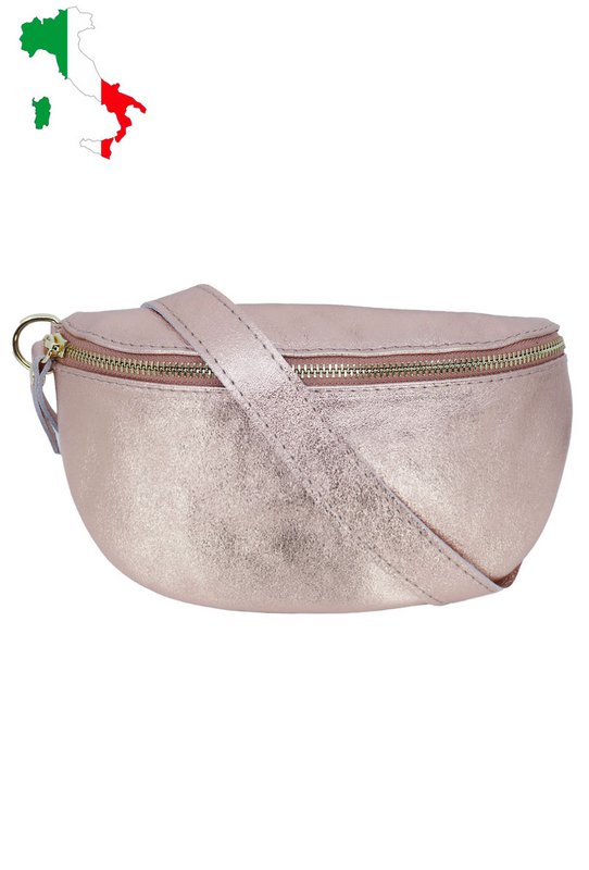 Riñonera en piel metalizada brillante iridiscente Talla M IT2516