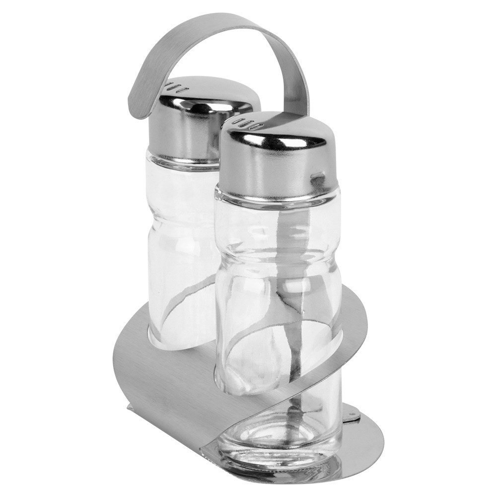 Salt and Pepper Shakers with Stand 3 pcs