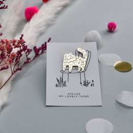 Pin Lovely Cat In Brass