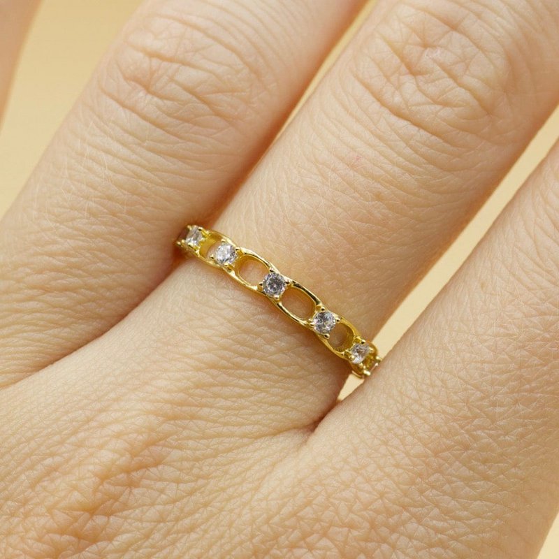 Calvin - Chain Ring With Diamond