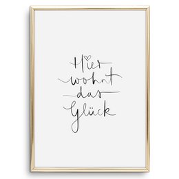 Poster: Hier wohnt das Glück