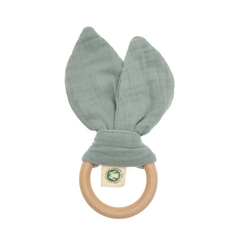 OrganicEra Organic Muslin Teether, Aqua