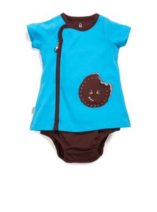 Jurk met Cookie Bite-appliqué en zak met rits