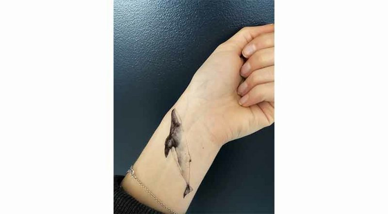 Tijdelijke tattoo: Walvis