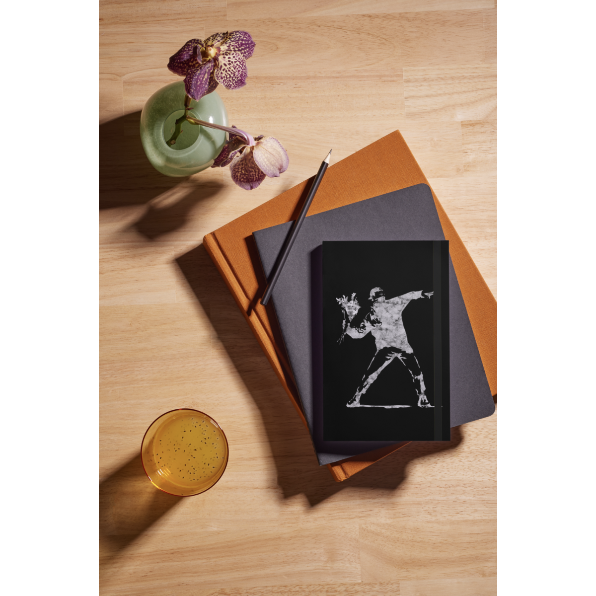 Carnet Banksy A5/A6 - Le lanceur de fleurs