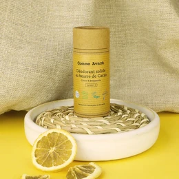 Solid deodorant with cocoa butter